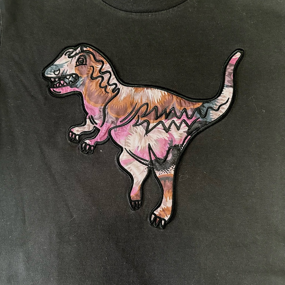 Coach Black T-Shirt with Logo Detail